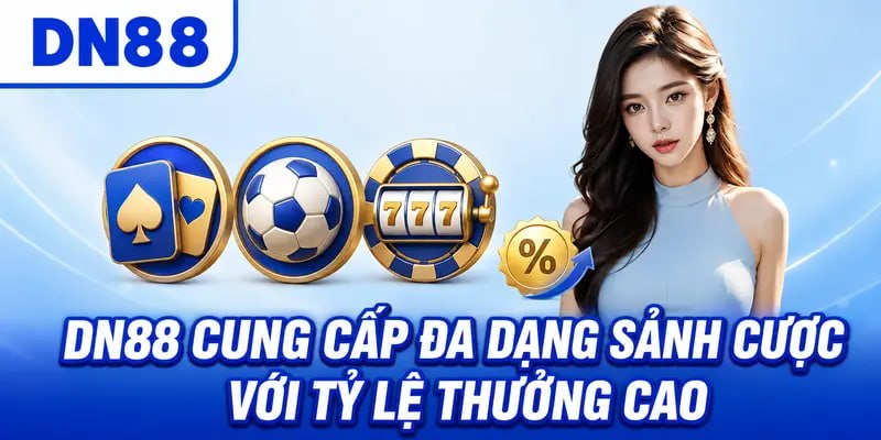 DN88 cung cấp đa dạng sảnh cược với tỷ lệ thưởng cao